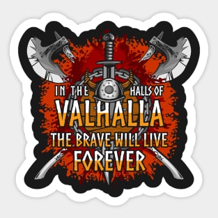 Viking Halls of Valhalla Sticker